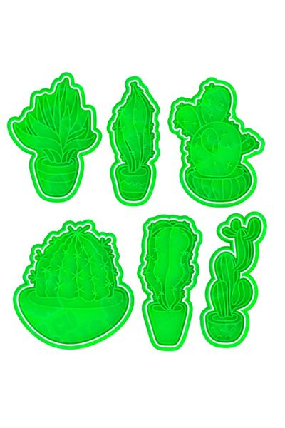 Hobist قالب كوكي الصبار وقالب لب السكر مع 6 أنماط مختلفة من الصبار