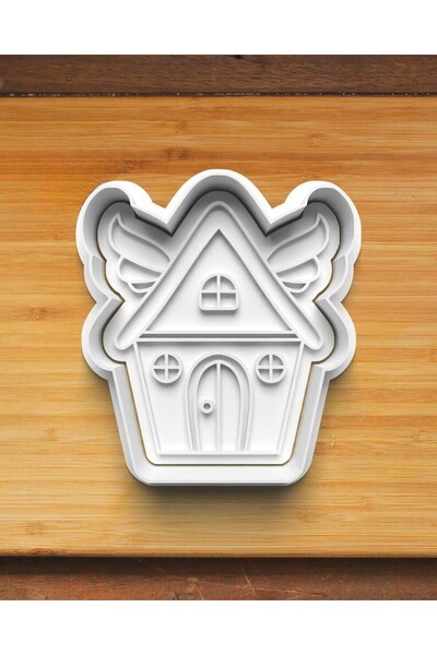 Hobist قالب كوكيز منقوش من Winged Fairytale House وقالب لب السكر