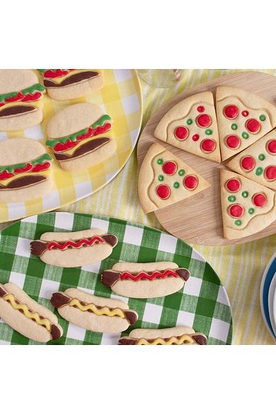 Hobist Pizza Sausage Hamburger Cookie Mold and Sugar Dough Mold Set