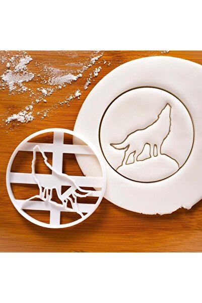 Hobist قالب كوكي عواء الذئب وقالب لب السكر الأبيض