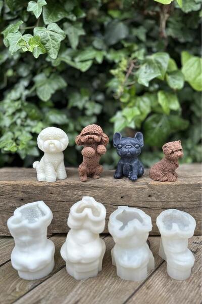 rufus concept Köpek Set-1 Mum Kalıpları ( 4 Adet Kalıp ) ( Silikon )