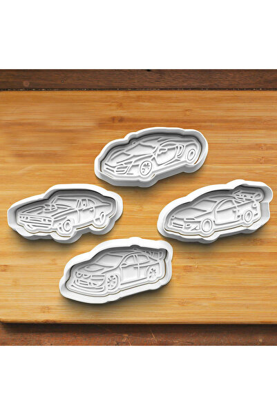 Hobist قالب بسكويت سيارات السباق الرياضية وقالب لب السكر