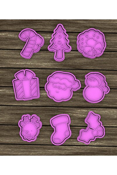 Hobist قالب بسكويت رأس السنة الجديدة مع 9 أنماط مختلفة - قالب لب حلوى رأس الس...