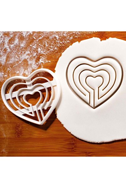 Hobist قالب كوكيز متاهة الحب منقوشة على شكل قلب وقالب لب السكر