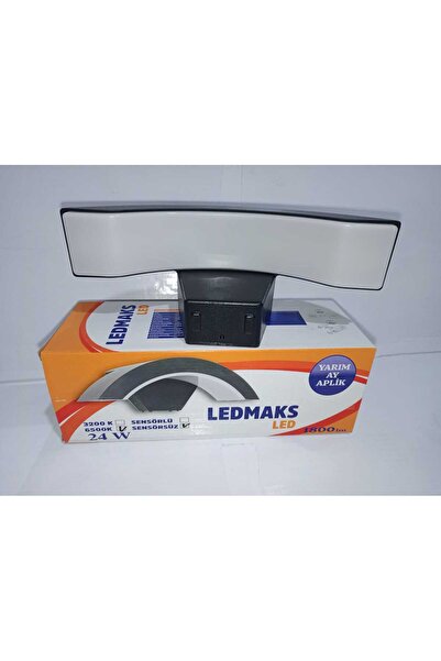 AC ledmaks Siyah Led Yarım Ay Aplik 6500K (Beyaz Işık)