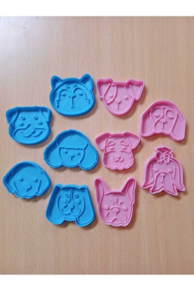 Hobist قالب كوكي لطيف للكلاب وقالب لب السكر 10 كلب مختلف 7-8 سم