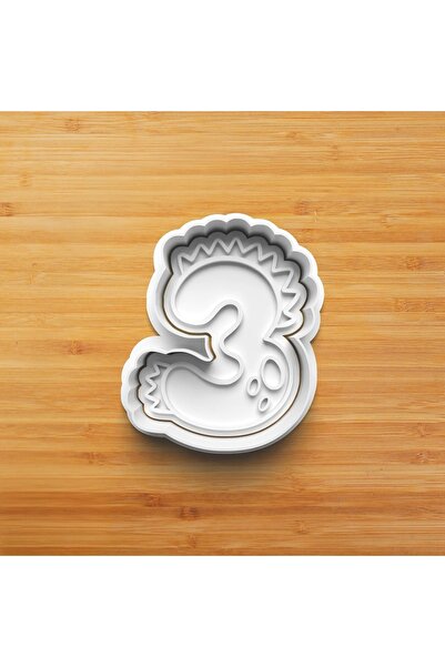 Hobist قالب بسكويت عيد الميلاد بنمط الديناصورات بعمر 3 سنوات وعجينة الحلوى