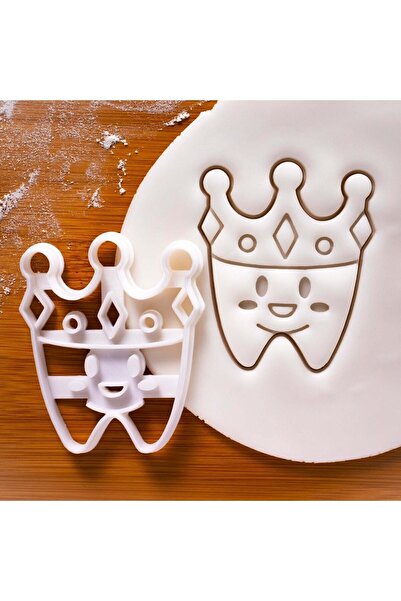 Hobist قالب كوكي لطيف على شكل تاج الملك وقالب لب السكر