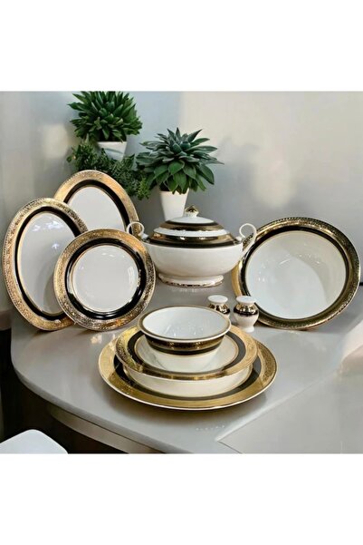 Lemons 60 PARÇA 12 KiSiLiK GOLD YEMEK TAKIMI