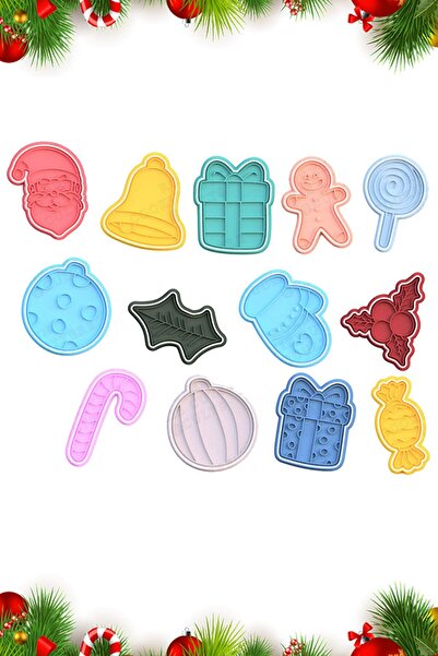 Hobist قالب كوكي السنة الجديدة مجموعة كاملة 13 نمط مختلف 13 قطاعة