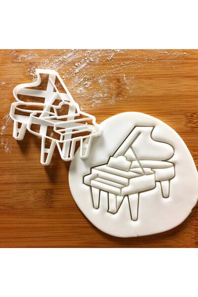 Hobist قالب كوكي منقوش بالبيانو وقالب عجينة السكر