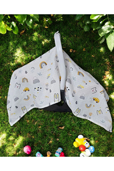 BeybiNest Gökkuşağı Müslin Puset Örtüsü