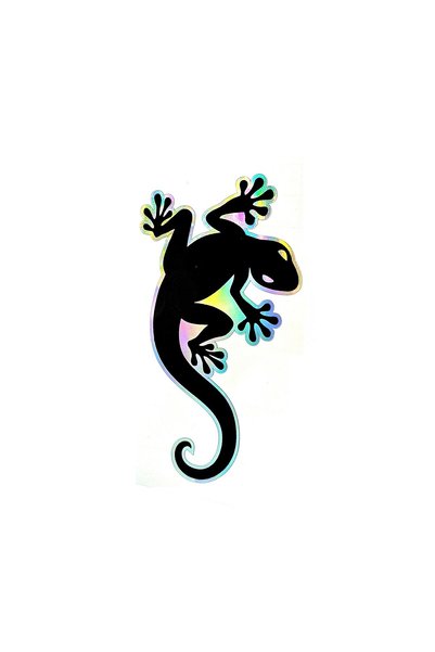 BsElektronik Hologram Sticker Kertenkele Sticker Siyah Tasarım 11x6,5 cm