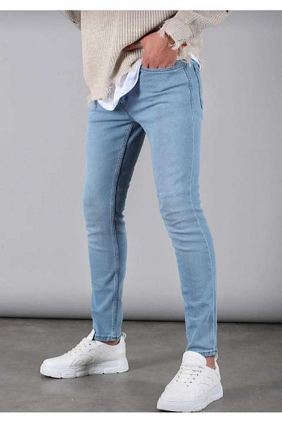Avcı Bărbați, albastru, drept, clasic, relaxat, cu croiala obișnuită, lycra, țesătură subțire de denim de vară