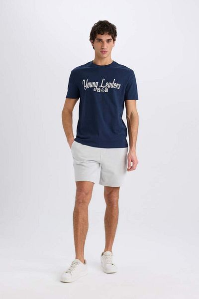 DeFacto Ανδρικό μπλουζάκι Navy Blue E0593ax/nv147