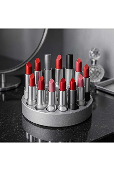 HOBİMİZ İŞİMİZ %100 Beton - Lipstick & Ruj Düzenleyici - 15 x 2,5 cm - 19 Böl...
