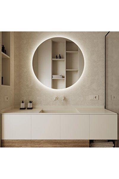 Lamra Dizayn Led’li Işıklı 55X55 cm Moderm Dekoratif Salon Mutfak Banyo WC Ay...