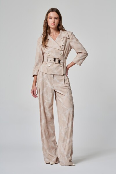 UTOPIAN Çift Pileli Geniş Paça Pantolon