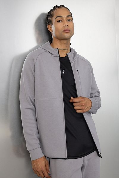 DeFacto Fit Slim Fit Slim Fit με κουκούλα Skuba Diver Φούτερ με φερμουάρ A6956ax24au