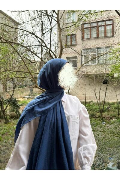 shalby Hijab Bumbac Crash Shawl Indigo