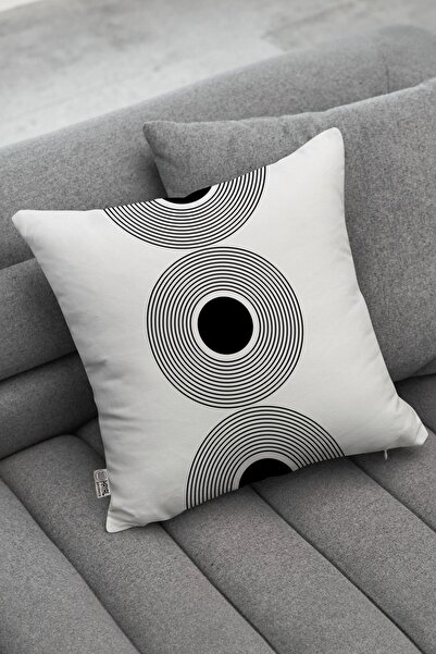 Hayal Dekoratif Dijital Baskılı Beyaz Zeminli 4’lü 43x43 Cm Kırlent Kılıfı – Modern Ve Şık Dekoratif Yastık Kılıf