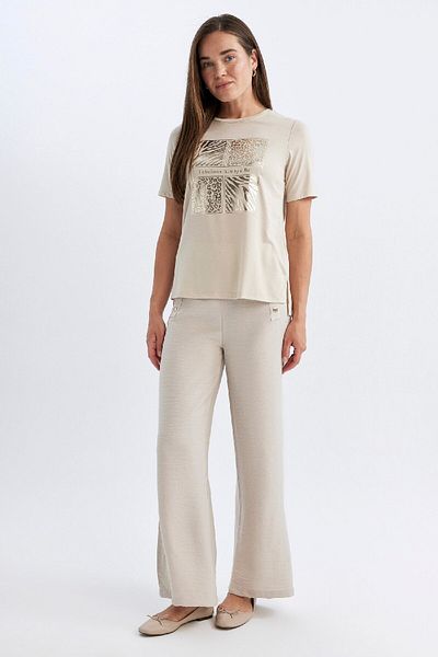 DeFacto Tricou cu mânecă scurtă cu decolteu răsucit C9419AX24SM