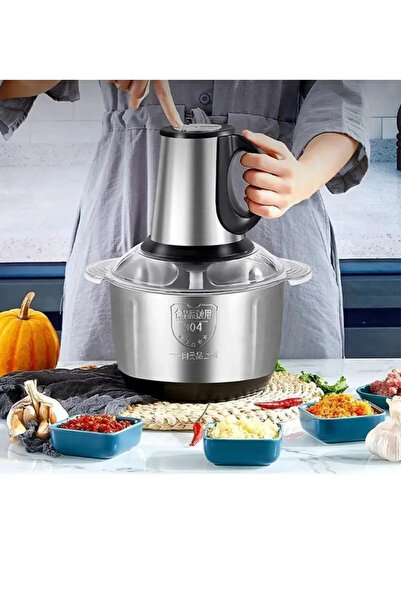 Home Elektrikli Paslanmaz Çelik Kollu 5 Litre Et Kıyma Sebze Meyve Doğrayıcı Blender