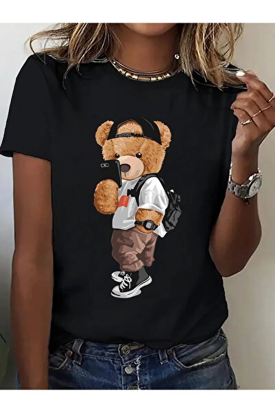 LAND MODA Άνετο μπλουζάκι με χαλαρή εφαρμογή, κοντομάνικο μπλουζάκι με στάμπα...