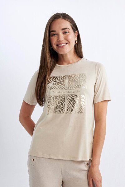 DeFacto Μπλουζάκι με κοντό μανίκι με κανονική εφαρμογή C9419AX24SM