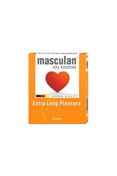 Masculan Condoms 3 Pcs Long Plwasure -1034 --- Musclan Condom Long Plwasure 3 Pcs