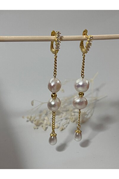 DURAN TAKI TASARIM Hakiki Inci Gümüş Küpe