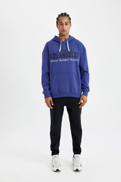 DeFacto Los Angeles Lakers Nba Oversize Sweatshirt - Crew Neck, Wide Fit, Thick C9255Ax24Au