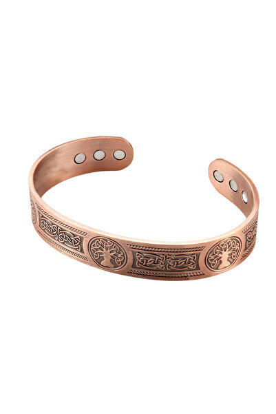 Choice سوار معصم مغناطيسي للطاقة على الطراز الأوروبي والأمريكي العتيق من الطراز 5، مصنوع من مغناطيس نحاسي عتيق