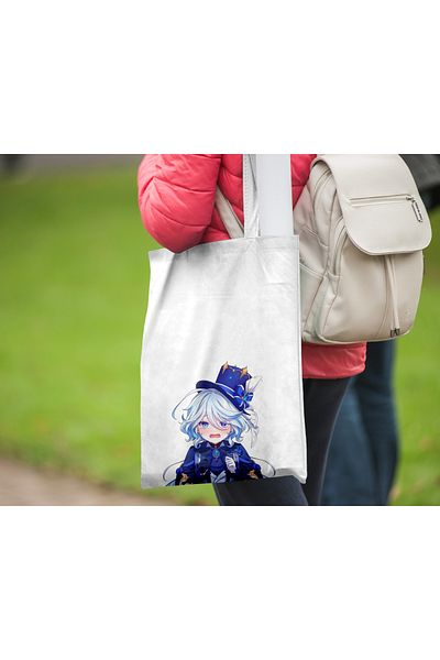 Akumastik Genshin Furina Cloth Bag 35X40Cm - Anime Bag - Tote Bag