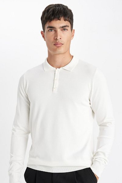 DeFacto Polo Neck Premium Soft Knitwear Sweater - Standard Fit D0454Ax24Au
