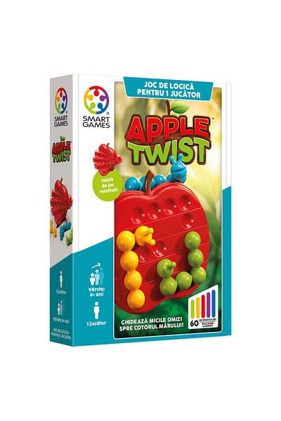 Smart Games - Apple Twist, logická hra s 60 výzvami, 5+ let, rumunské libry