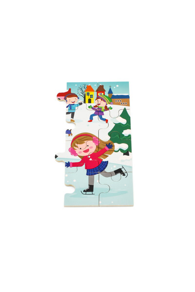 Viga Puzzle anotimpuri, Iarna, 24 piese Viga