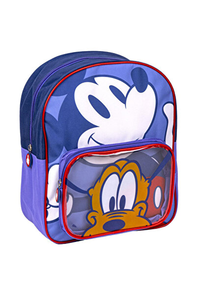 Cerda Rucsac Mickey Mouse cu buzunar transparent, 25x30x12 cm