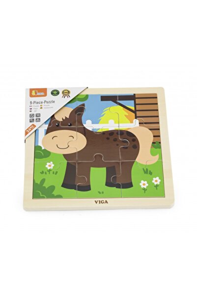 Viga Puzzle din 9 piese mari - cal