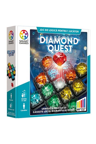 Smart Games - Diamond Quest, logická hra s 80 výzvami, 8+ let, anglické vydání.