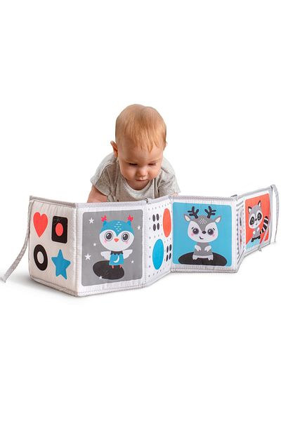 Benbat Toy - Benbat book with two faces for sensory development, Forest Fun