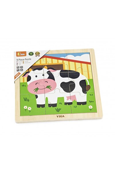 Viga Puzzle din 9 piese mari - vaca, Viga