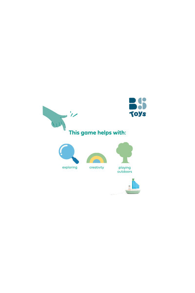 BS Toys Ξύλινη βάρκα με πανιά και καπετάνιο, BS Toys