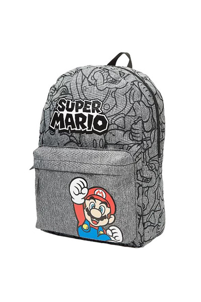 DIFUZED Rucsac Super Mario cu buzunar frontal, 32x25x10 cm