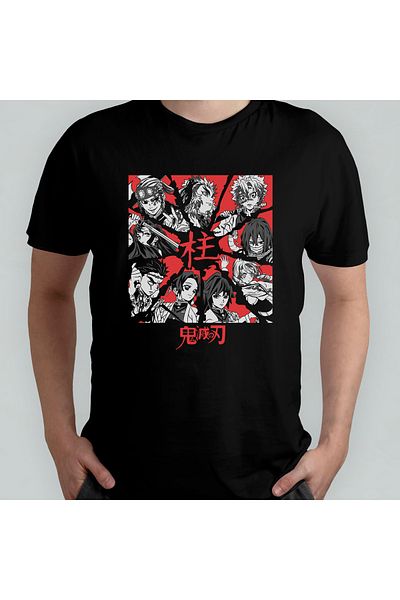 Pixxa Μπλουζάκι Unisex 100% βαμβάκι Demon Slayer Kimetsu No Yaiba και μοντέλο με λαιμόκοψη 16