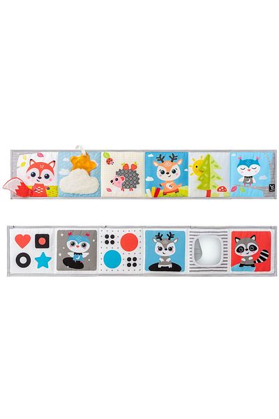 Benbat Toy - Benbat book with two faces for sensory development, Forest Fun