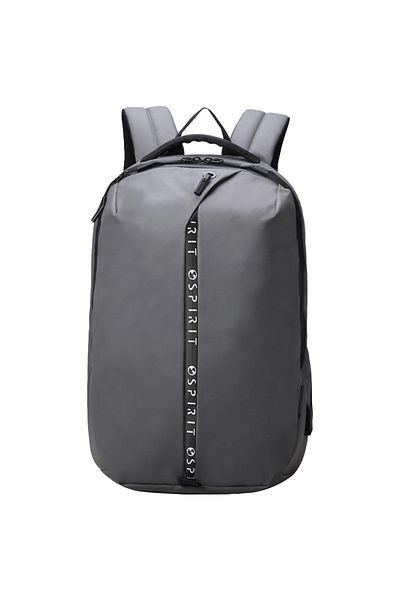 Spirit Rucsac Spirit Tech Shell, buzunar laptop, port USB, Gri, 48x31x20 cm