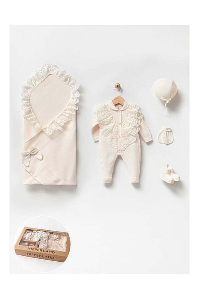Nipperland 100% Cotton V Lace 5-Piece Hospital Set