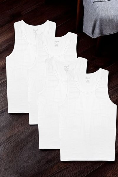 Kom Men's Modal Fabric 4-Piece Halter Neck Tank Top Set