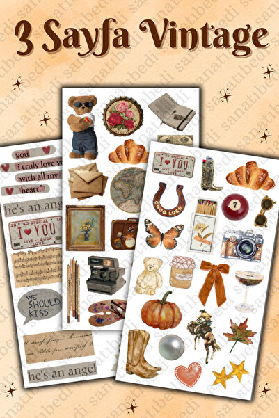 sanatıbedi 3 أوراق ملصق بني عتيق - ملصق مقاوم للماء لجهاز الكمبيوتر المحمول A...